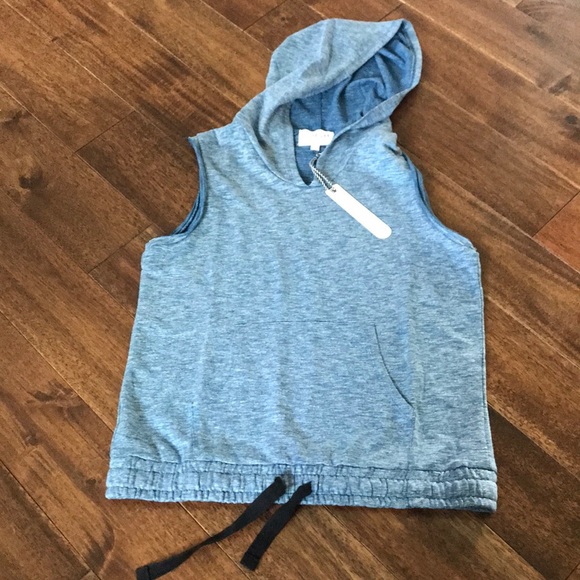 Olive & Oak Tops - NWT Olive & Oak - Blue hooded tank - sz S
